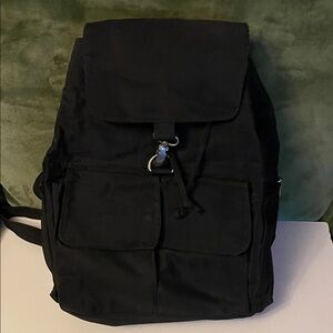 Black Women’s Nylon drawstring Backpack